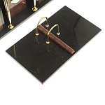 Настольный письменный набор из лемезита и змеевика с часами Royal Accessory варинант исполнения - 3 | Loft Concept в Орле