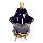 Чаша темно-синего цвета из фарфора с разноцветной птичкой Eden Garden porcelain and bronze варинант исполнения - 10 | Loft Concept в Орле