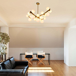 Люстра подвесная фигурная с белыми лампами в форме шара Felicitat варинант исполнения - 1 | Loft Concept в Орле