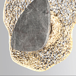 Бра с волнообразным стеклянным плафоном и вставкой из мрамора Liquid Stone варинант исполнения - 5 | Loft Concept в Орле