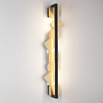 Бра вертикальное черного цвета с золотыми кругами и квадратами Gravyura варинант исполнения - 4 | Loft Concept в Орле