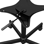 Стул с мягкой черной обивкой из велюра и подъемно-поворотным механизмом на колесиках Harper Black варинант исполнения - 5 | Loft Concept в Орле