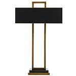 Настольная лампа прямоугольная с черным абажуром Strictness of Forms варинант исполнения - 2 | Loft Concept в Орле