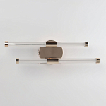 Бра с круглым основанием золотого цвета и двумя вертикальными плафонами Hex Scaffold варинант исполнения - 3 | Loft Concept в Орле