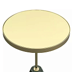 Кофейный столик с круглой зеркальной столешницей и мраморным основанием Stable Base варинант исполнения - 2 | Loft Concept в Орле