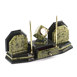 Настольный письменный набор из змеевика с часами и таблетницей Successful Leader варинант исполнения - 2 | Loft Concept в Орле