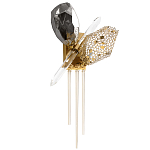 Бра с 2-мя плафонами из стекла и металла и вертикальными подвесками Gilded Mirage  варинант исполнения - 3 | Loft Concept в Орле