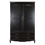 Шкаф черный с 4-мя ящиками и 2-мя дверцами в стиле Прованс Vintage варинант исполнения - 1 | Loft Concept в Орле