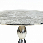 Кофейный столик с рельефной столешницей из металла Aplika Silver варинант исполнения - 4 | Loft Concept в Орле