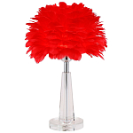 Настольная лампа с перьями Plumage Red Table Lamp варинант исполнения - 1 | Loft Concept в Орле