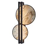 Бра из двух каменных дисков в металлической раме Constellation варинант исполнения - 1 | Loft Concept в Орле