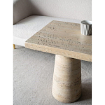 Столик приставной с квадратной столешницей Textured Cream Table варинант исполнения - 6 | Loft Concept в Орле