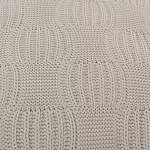 Подушка из хлопка рельефной вязки серого цвета Eden Line варинант исполнения - 3 | Loft Concept в Орле