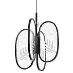 Люстра с гравировкой на акриловых плафонах Gravyura Black D 33 см варинант исполнения - 1 | Loft Concept в Орле