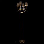 Торшер с металлическим основанием бронзового цвета с черными конусовидными абажурами Dignity варинант исполнения - 2 | Loft Concept в Орле