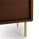 ТВ-тумба из ореха с плетеным декором Eland Wooden Wicker TV Stand варинант исполнения - 5 | Loft Concept в Орле