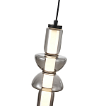 Подвесной светильник из дымчатого стекла цилиндрической формы с чёрным металлическим основанием Hiding secrets варинант исполнения - 6 | Loft Concept в Орле