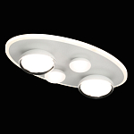 Потолочный светильник овальной формы белого цвета с 4-мя лампами Lunar Pebbles варинант исполнения - 2 | Loft Concept в Орле