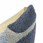 Чехол на подушку с рисунком серо-синего цвета Elan Textured варинант исполнения - 3 | Loft Concept в Орле