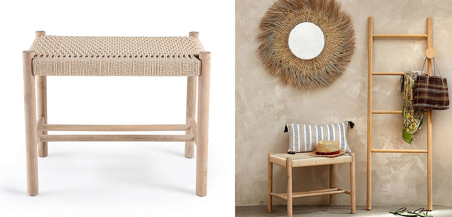 Банкетка Enzo Wicker Beige Banquet mini Банкетка Enzo Wicker Beige Banquet mini - Loft-Concept в Орле