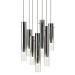 Люстра каскадная с 7-ю цилиндрическими плафонами из стекла Luminous Cylinders варинант исполнения - 1 | Loft Concept в Орле