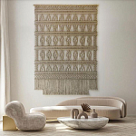Панно на стену плетеное Макраме бежевый цвет  варинант исполнения - 10 | Loft Concept в Орле