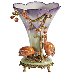 Ваза с цесарками из фарфора с бронзовыми элементами Garden of Eden варинант исполнения - 1 | Loft Concept в Орле