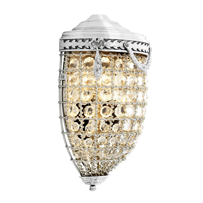 Бра Eichholtz Wall Lamp Emperor Nickel Никель Прозрачный (Transparent) в Орле | Loft Concept 