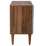 Тумба прикроватная серая из массива бука с 2-мя ящиками Wenge Light варинант исполнения - 3 | Loft Concept в Орле