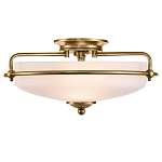 Потолочный светильник со стеклянным плафоном на изогнутых кронштейнах Quoizel  варинант исполнения - 11 | Loft Concept в Орле