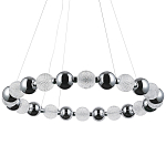 Светодиодная кольцевая люстра Crystal Globule Chrome Chandelier варинант исполнения - 3 | Loft Concept в Орле
