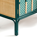 Комод для посуды из ротанга Felice Rattan Green варинант исполнения - 5 | Loft Concept в Орле