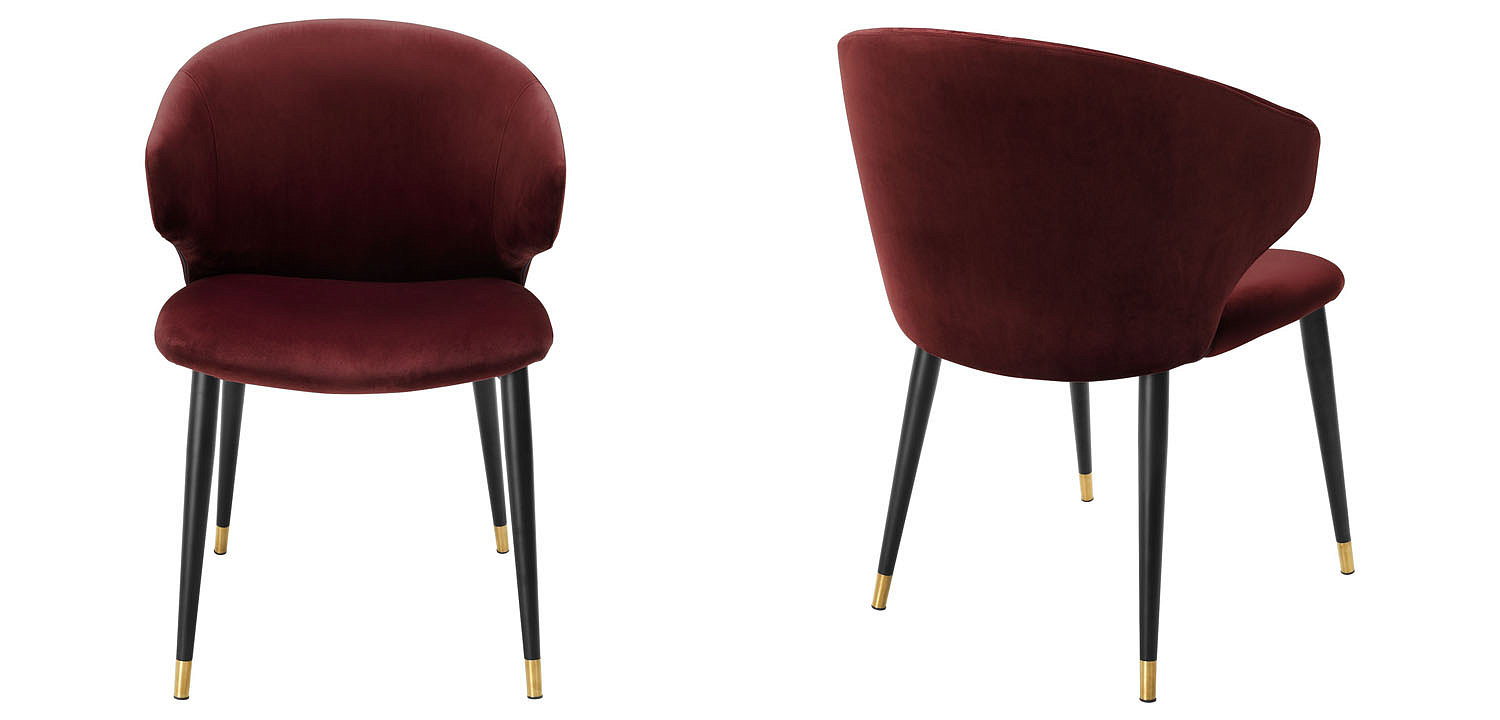 Стул Eichholtz DINING CHAIR VOLANTE burgundy Стул Eichholtz DINING CHAIR VOLANTE burgundy - Loft-Concept в Орле