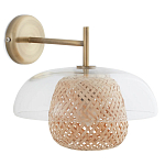 Бра с плафоном из плетенного бамбука Corzine варинант исполнения - 1 | Loft Concept в Орле