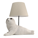 Настольная лампа в детскую Белый морской котик варинант исполнения - 1 | Loft Concept в Орле