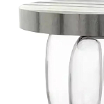 Дизайнерский журнальный стол на 3-х овальных прозрачных ножках Tukutic варинант исполнения - 1 | Loft Concept в Орле