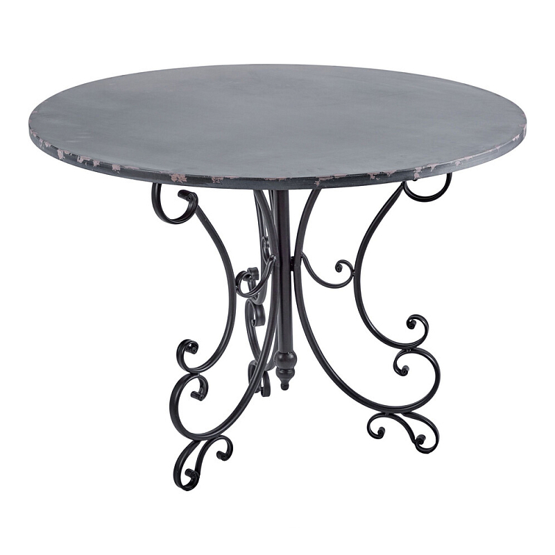 Столик кованный в прованском стиле Vaucluse Черный в Орле | Loft Concept 