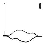 Подвесной светильник волнообразный изогнутый черного цвета 4000К Spiral Lighting варинант исполнения - 3 | Loft Concept в Орле