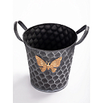 Железное кашпо Gold butterfly design варинант исполнения - 2 | Loft Concept в Орле