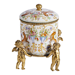 Шкатулка на ангелах из фарфора с бронзовыми элементам Eden Garden варинант исполнения - 1 | Loft Concept в Орле