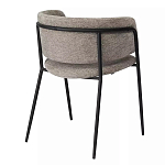 Стул полукруглый с каркасом из металла и мягким сиденьем и спинкой Soft Chenille варинант исполнения - 1 | Loft Concept в Орле