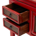 Деревянная консоль в китайском стиле с ящиками и дверцами красная Chinese Console Table варинант исполнения - 6 | Loft Concept в Орле