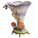 Ваза с цесарками из фарфора с бронзовыми элементами Garden of Eden варинант исполнения - 4 | Loft Concept в Орле