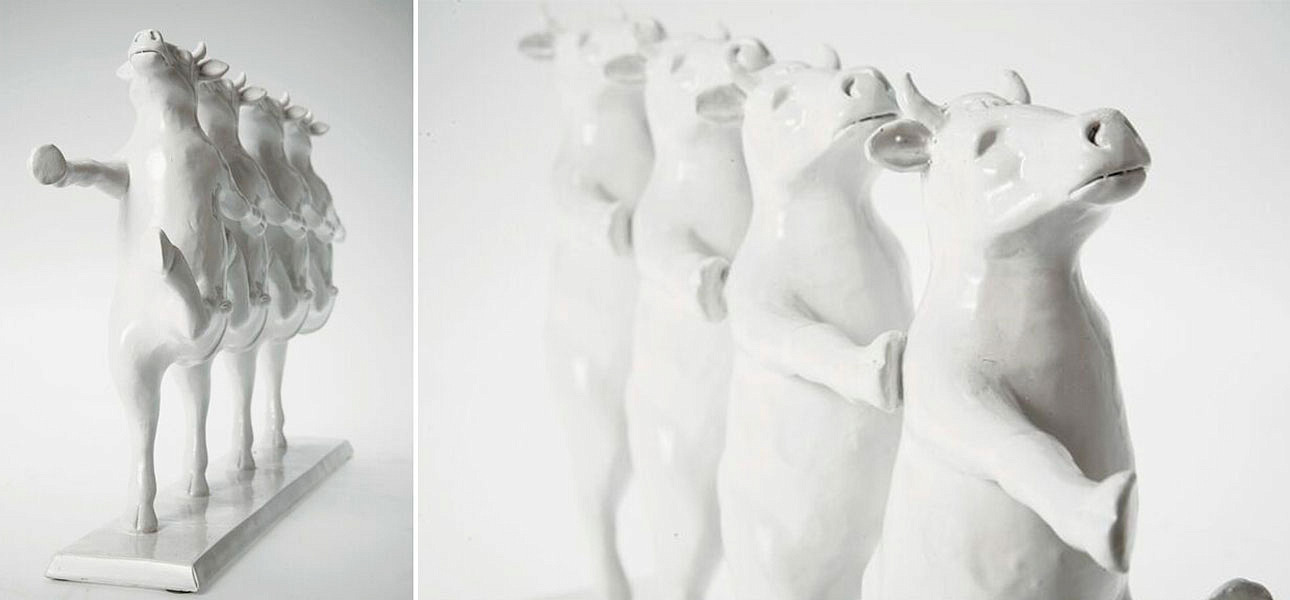 Статуэтка белая March of the Cows Статуэтка белая March of the Cows - Loft-Concept в Орле