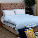 Постельное белье голубого цвета из перкаля с принтом 200х220 см Aurora Allure варинант исполнения - 5 | Loft Concept в Орле