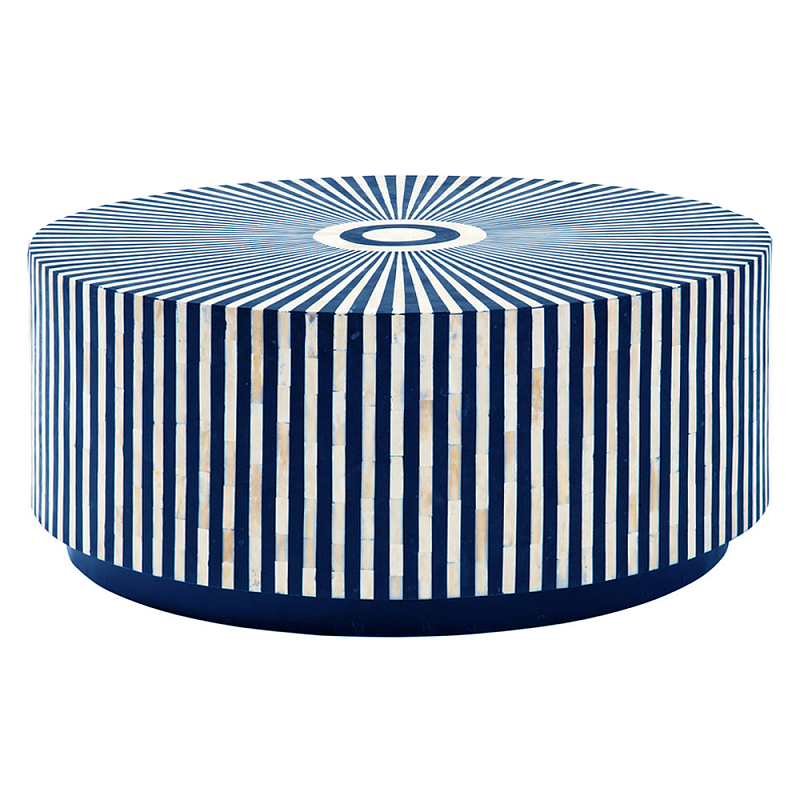 Стол журнальный Mandika Bone Inlay Coffee Table blue Синий Голубой в Орле | Loft Concept 