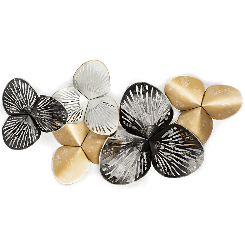 Панно настенное Blank Sheet Petal Золотой Серебряный Панно настенное Blank Sheet Petal Золотой Серебряный в Орле | Loft Concept