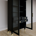 Дизайнерский шкаф витрина Elsa Dreams Black с 4-мя ящиками варинант исполнения - 7 | Loft Concept в Орле