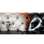 Диван Честерфильд граффити graffiti Orange Sofa натуральная кожа варинант исполнения - 8 | Loft Concept в Орле