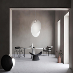 Подвесной светильник белый с фигурным тканевым плафоном White Whirlwinds варинант исполнения - 5 | Loft Concept в Орле